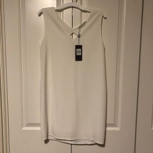 White Straight Dress Size 38 Erra de Raso